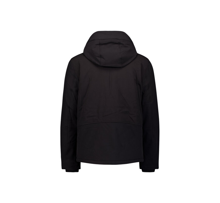 Jacket Short Fit Hooded Softshell Stretch Black (29630807SN - 020)