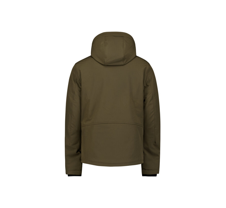 No Excess Jacket Short Fit Hooded Softshell Stretch Taupe (29630807SN - 044)