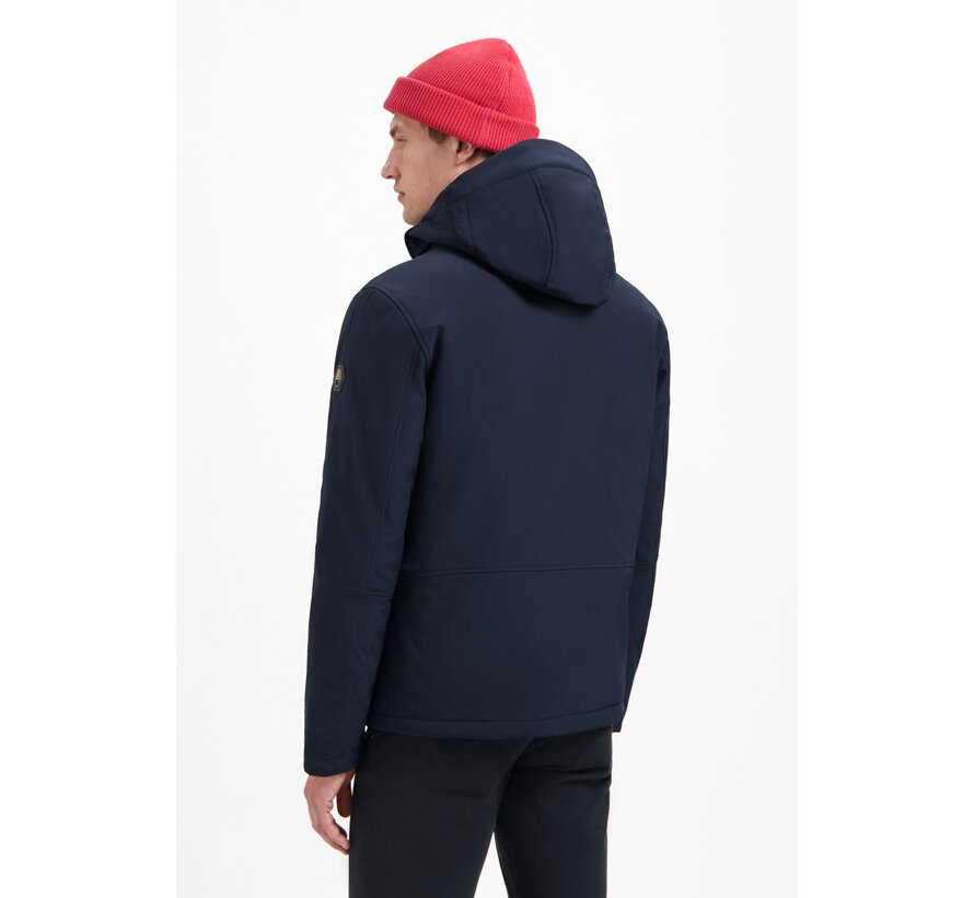 Jacket Short Fit Hooded Softshell Stretch Night Navy (29630807SN - 078)