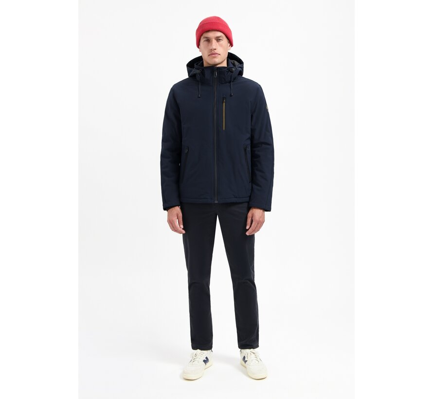 No Excess Jacket Short Fit Hooded Softshell Stretch Night Navy (29630807SN - 078)