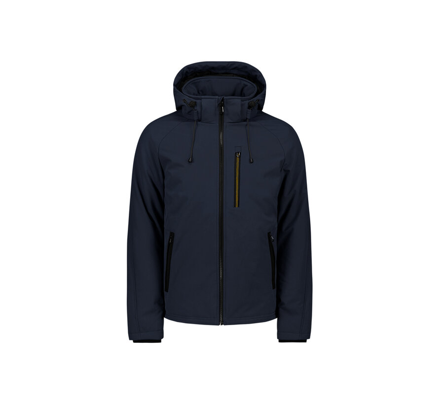 No Excess Jacket Short Fit Hooded Softshell Stretch Night Navy (29630807SN - 078)