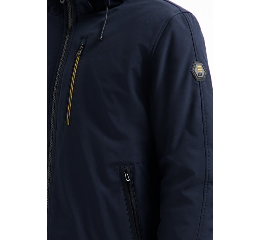 Jacket Short Fit Hooded Softshell Stretch Night Navy (29630807SN - 078)