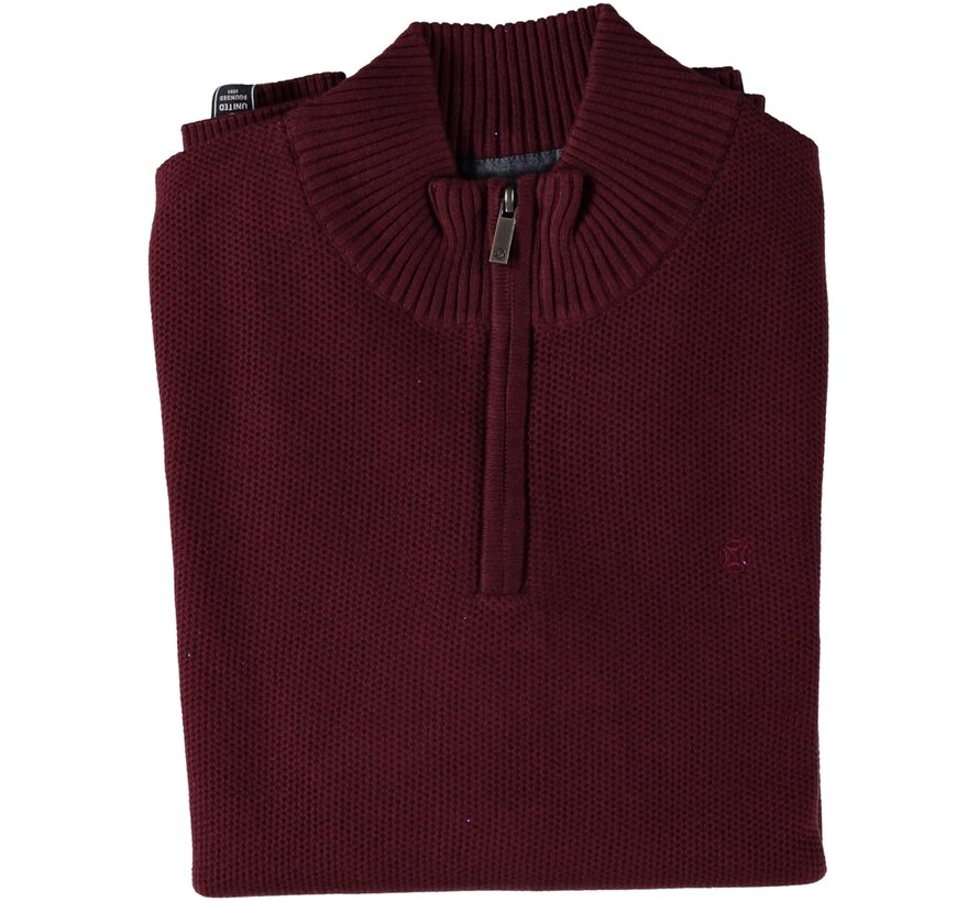 Half Zip Structure Knit Bordeaux (52.1109 - 181)