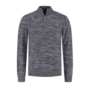 Fellows United Fellows United Half Zip Pullover Random Knit Navy (52.1126 - 112)