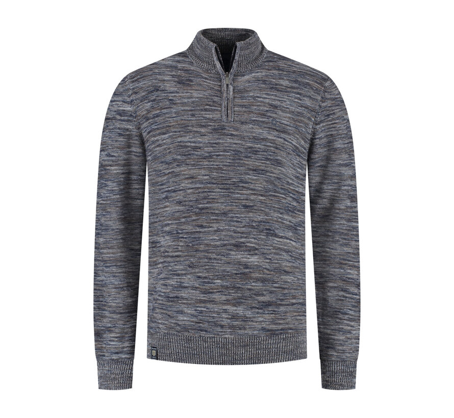 Fellows United Half Zip Pullover Random Knit Navy (52.1126 - 112)
