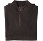 Half Zip Pullover Half Zip Plated Tuck Knit Dark Brown (52.1120 -141)