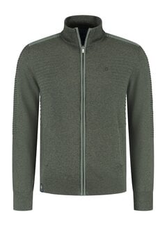 Fellows United Cardigan Vest Horizontal Ribs At Sides Green (52.1117 - 173)