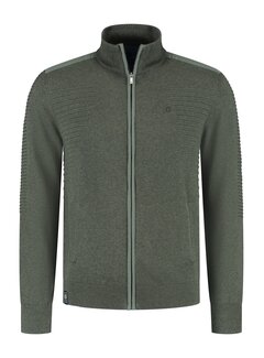 Fellows United Fellows United Cardigan Vest Horizontal Ribs At Sides Green (52.1117 - 173)