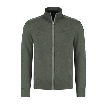 Fellows United Cardigan Vest Horizontal Ribs At Sides Green (52.1117 - 173)