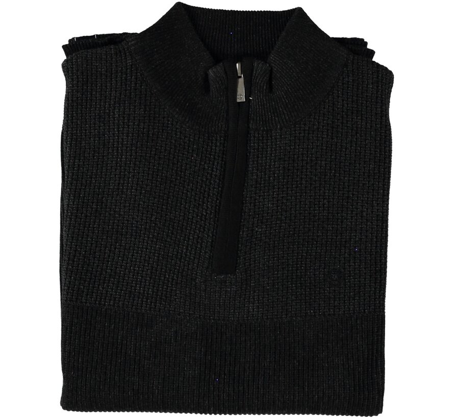 Half Zip Pullover Plated Tuck Knit Antra (52.1120 - 120)