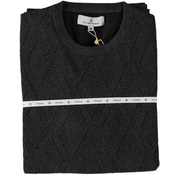 Fellows United Pullover Premium Crew Neck Argyle Struct. Mid Grey (52.1150 - 121)