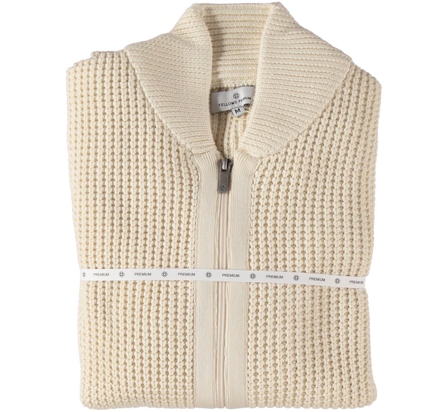 Fellows United Cardigan Premium Henly Collar White (52.1152 - 104)