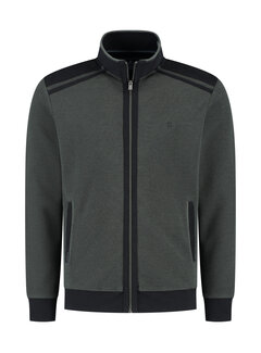 Fellows United Fellows United Vest Cardigan Two Tone Waffle Green (52.2647 - 172)