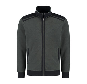 Fellows United Vest Cardigan Two Tone Waffle Green (52.2647 - 172)