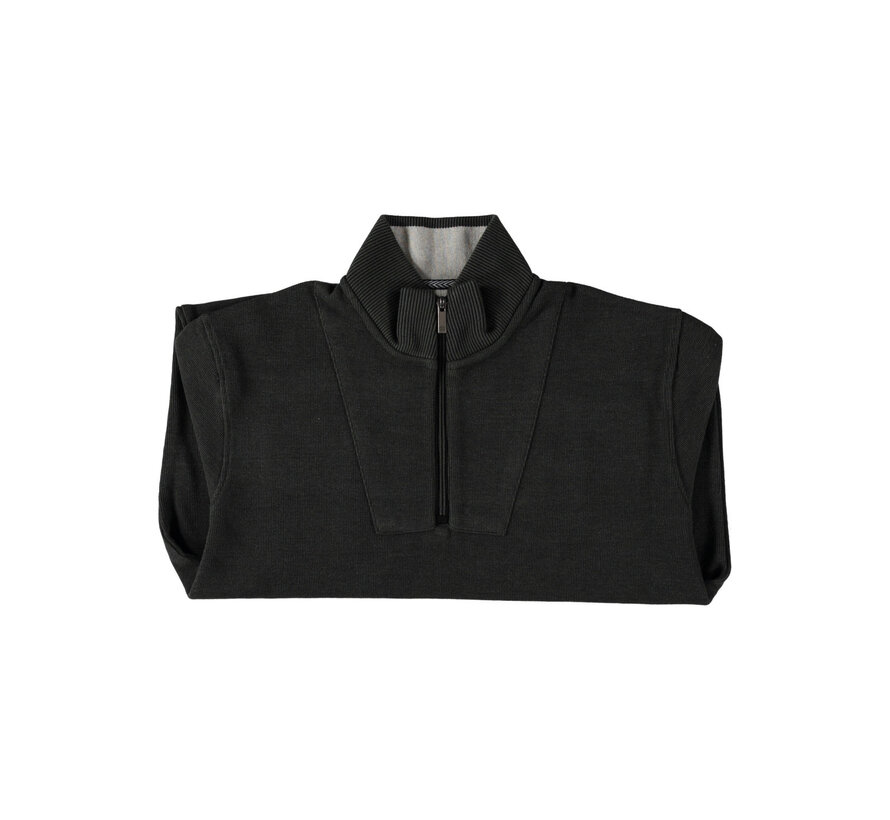 Half Zip Pullover Two Tone Waffle Dark Green (52.2648 - 172)
