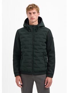 No Excess No Excess Jacket Short Fit Sealed Hooded Knitted Mix Dark Steel (29630819SN - 124)