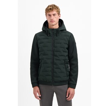 No Excess Jacket Short Fit Sealed Hooded Knitted Mix Dark Steel (29630819SN - 124)