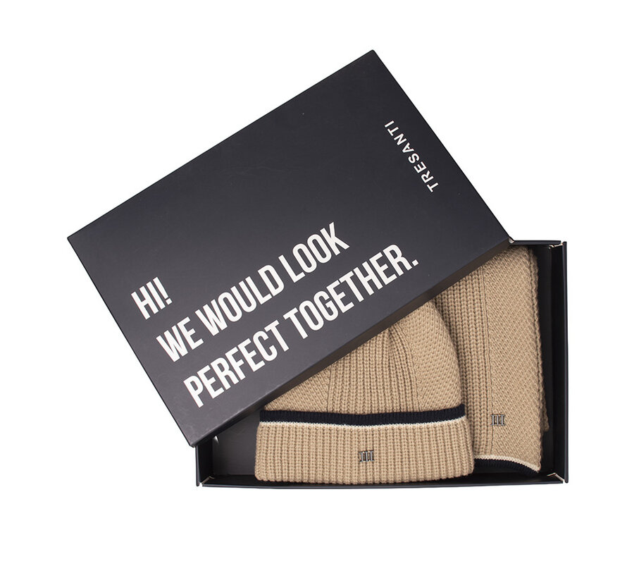 Tresanti FULSI | Giftset scarf & beanie Beige (TRCOJE031 - 101)