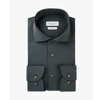 Profuomo Overhemd Single-Jersey Knitted Shirt Green (PP2H00005D)