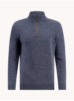 A Fish Named Fred A Fish Named Fred Mock-Zip Melange Navy (32.508 - 604)