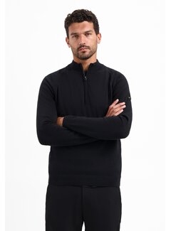 No Excess No Excess Pullover Half Zip High Collar Solid Black (29230967SN - 020)
