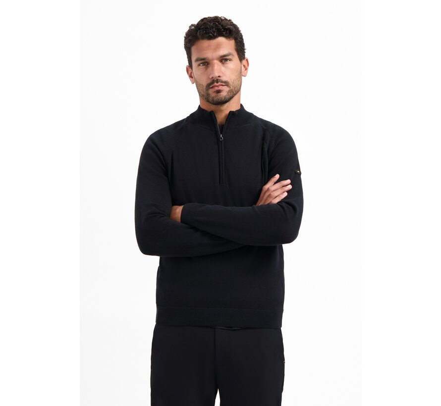 No Excess Pullover Half Zip High Collar Solid Black (29230967SN - 020)