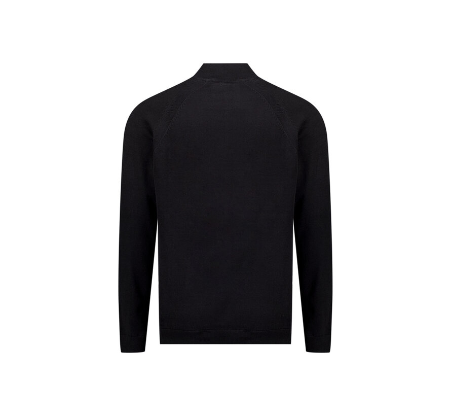 No Excess Pullover Half Zip High Collar Solid Black (29230967SN - 020)