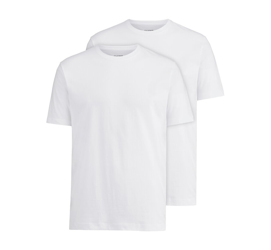 T-shirts Ronde Hals 2Pack Wit (0700 12 00)
