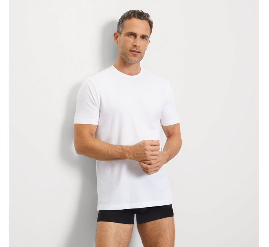 T-shirts Ronde Hals 2Pack Wit (0700 12 00)