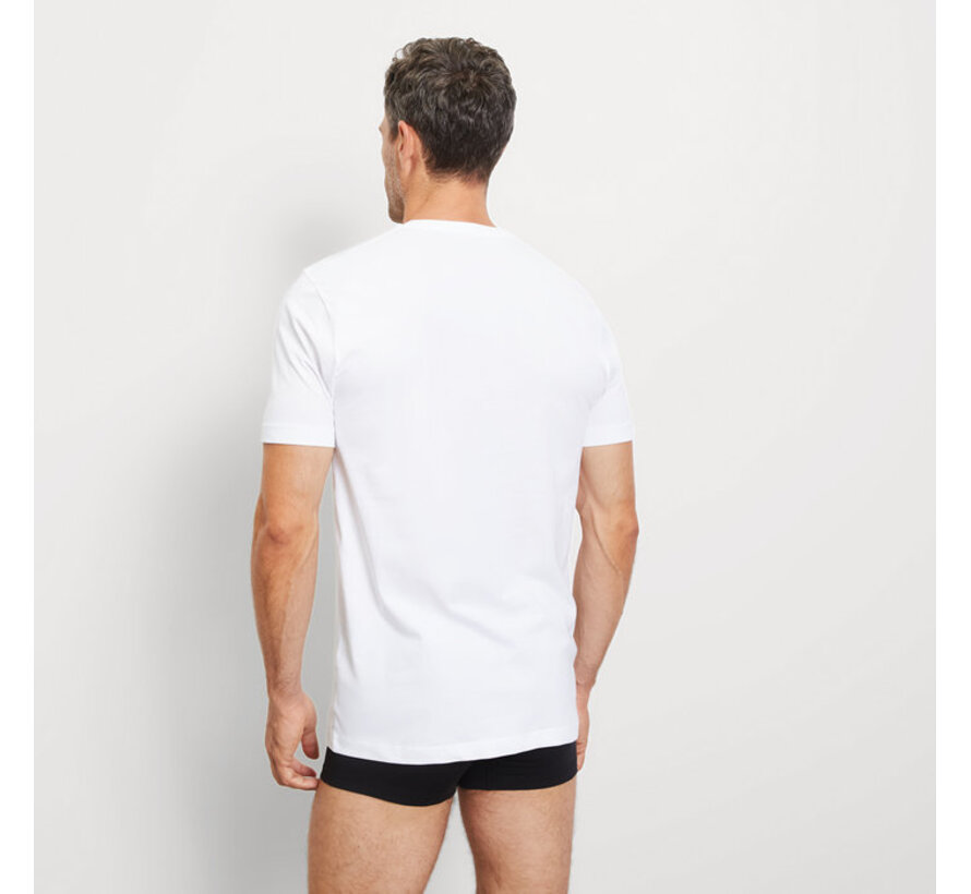 T-shirts Ronde Hals 2Pack Wit (0700 12 00)