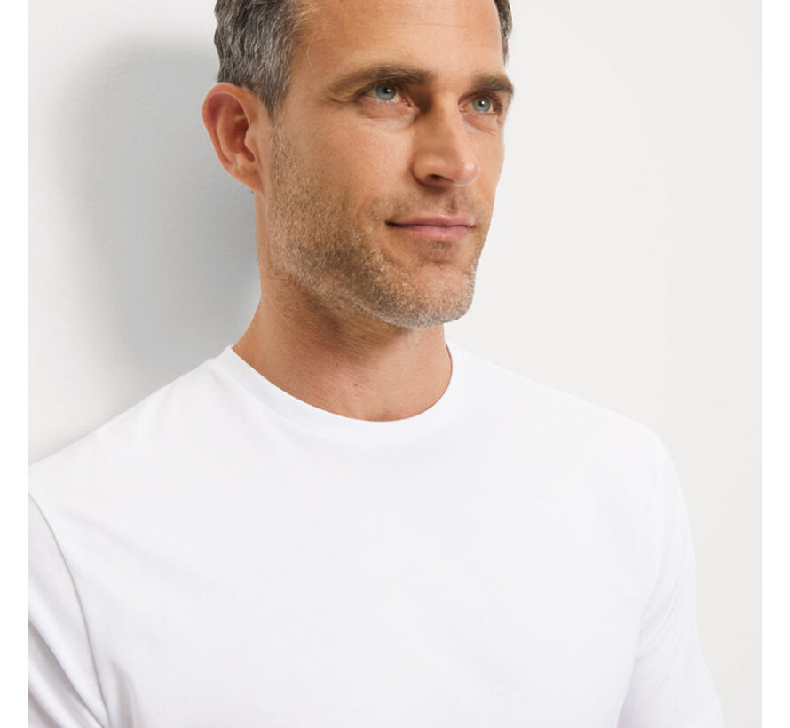 T-shirts Ronde Hals 2Pack Wit (0700 12 00)