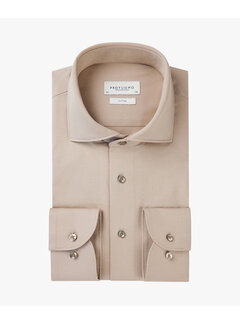 Profuomo Overhemd Single-Jersey Knitted Shirt Beige (PP2H00005E)