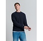 Pullover Crewneck Solid Relief Knit Blueberry (26231104 - 098)