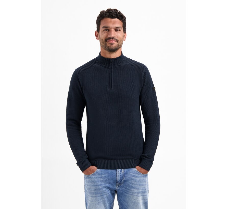 No Excess Pullover Half Zip Plated Structure Knit Night (29230813SN - 078)