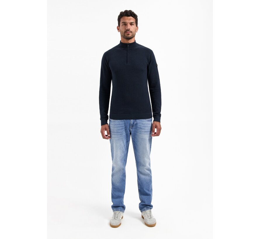 No Excess Pullover Half Zip Plated Structure Knit Night (29230813SN - 078)