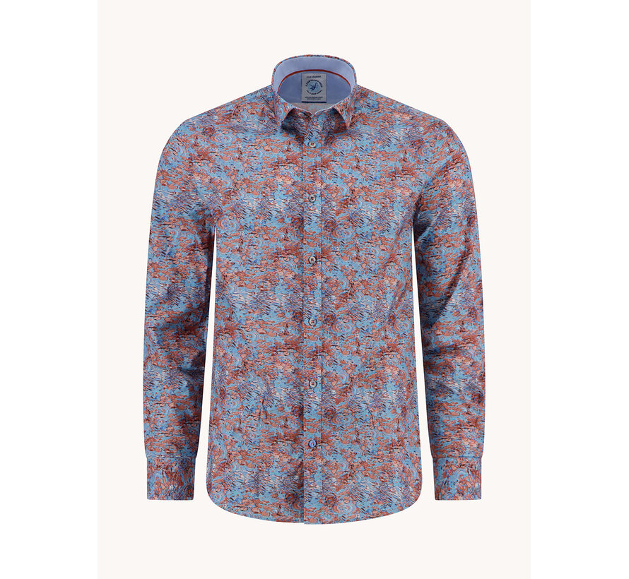 Overhemd Watercolor Lily Burnt Orange (33.001.451)