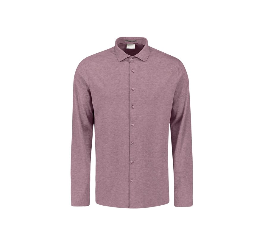 No Excess Shirt Jersey Melange Stretch Mauve (27410180 - 146)