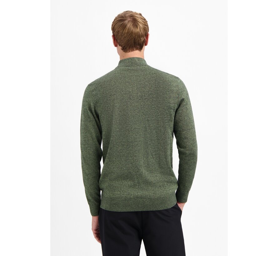 Pullover Half Zip 2 Coloured Melange Light Moss (29210885SN - 197)