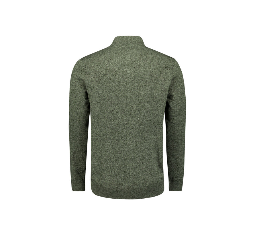 Pullover Half Zip 2 Coloured Melange Light Moss (29210885SN - 197)