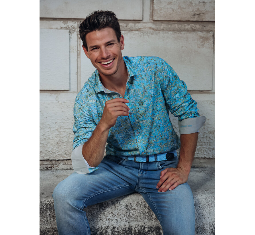 Overhemd Watercolor Lily Light Blue (33.001.610)