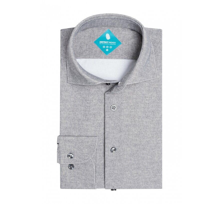District Indigo Overhemd Pique Performance Mel. Antra (7.42.025.776 - 024)