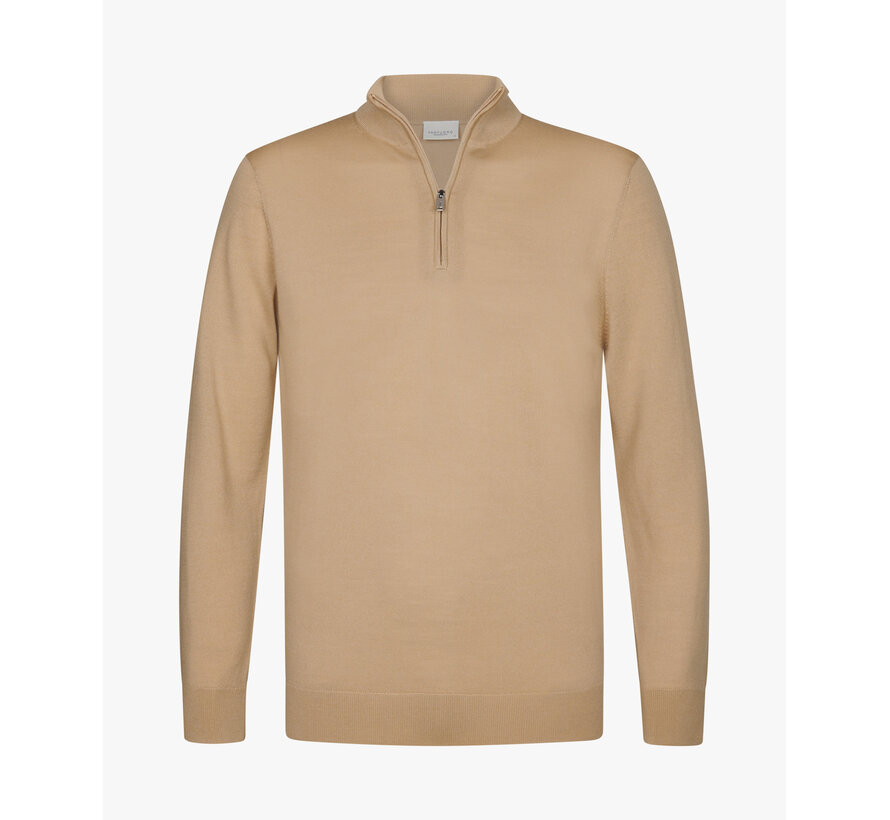 Pullover Half Zip Merino Beige (PPWJ30003B)