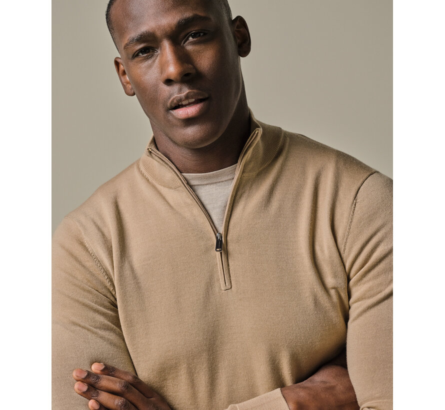 Pullover Half Zip Merino Beige (PPWJ30003B)