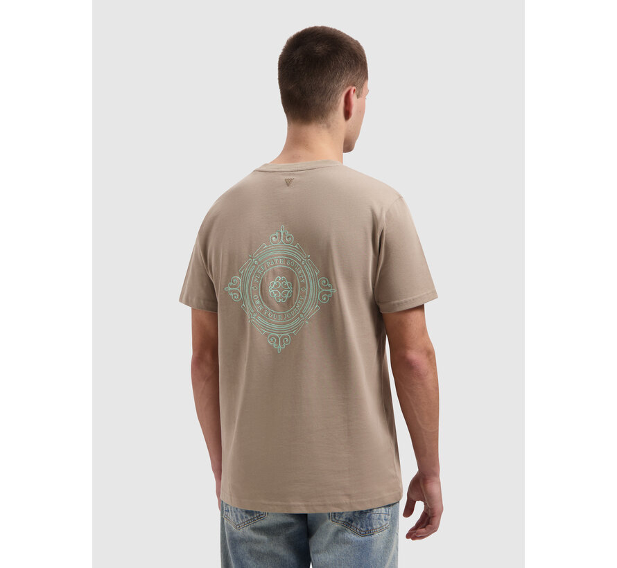Family Crest T-shirt Taupe (26010104 - 53)