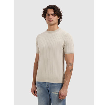Pure Path Drop-Needle Knitted T-shirt Sand (26010808 - 46)