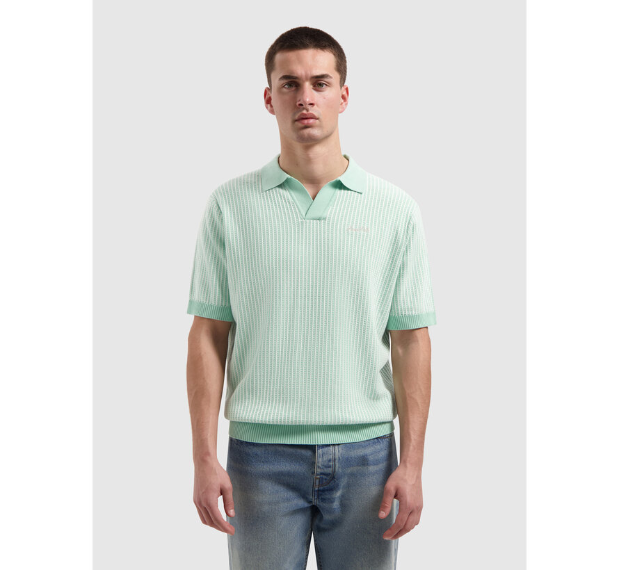 Knitted Polo Ladder Stitch Mint (26010807 - 14)