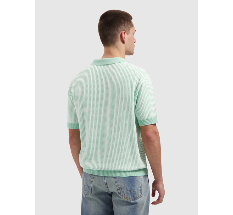 Knitted Polo Ladder Stitch Mint (26010807 - 14)