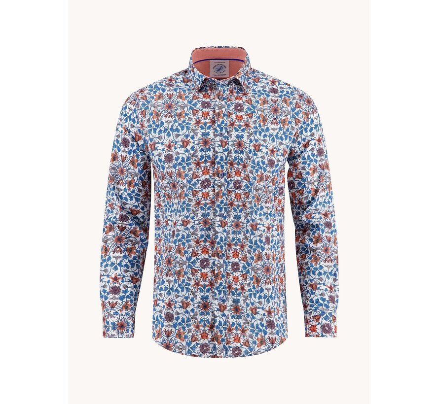 Overhemd Shirt Art Nouveau Cobalt (33.007 - 607)