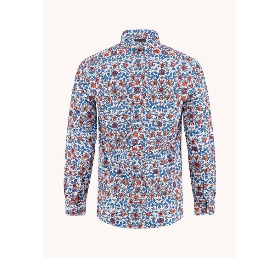 Overhemd Shirt Art Nouveau Cobalt (33.007 - 607)