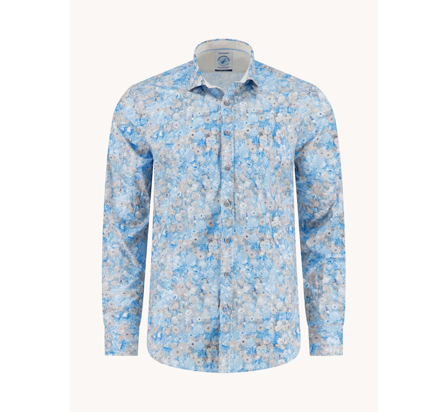 Overhemd Shirt Klimt Flower Light Blue (33.011 - 610)
